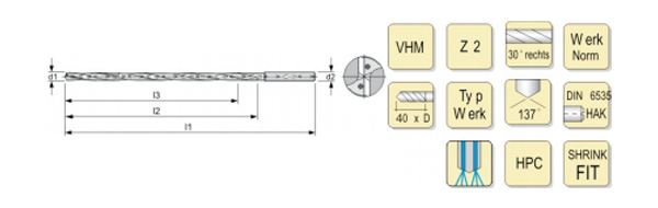 Deep hole machining with integral hard alloy deep hole drill 30 × D/40 × D