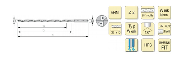 Deep hole machining with integral hard alloy deep hole drill 30 × D/40 × D