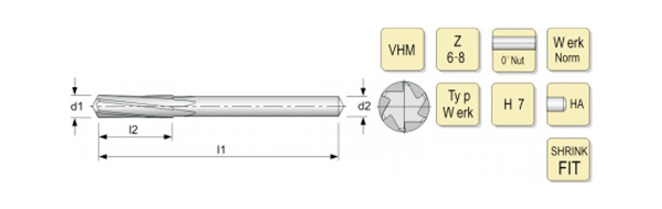 Carbide Reamer With Straight Slot